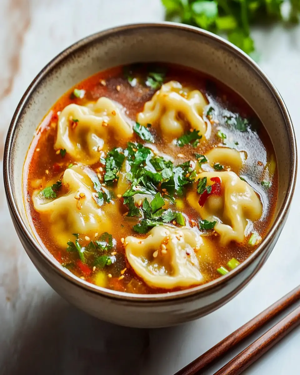 15-Minute Spicy Dumpling Soup – A Cozy, Fiery Comfort Bowl for Busy Nights First Image First Image