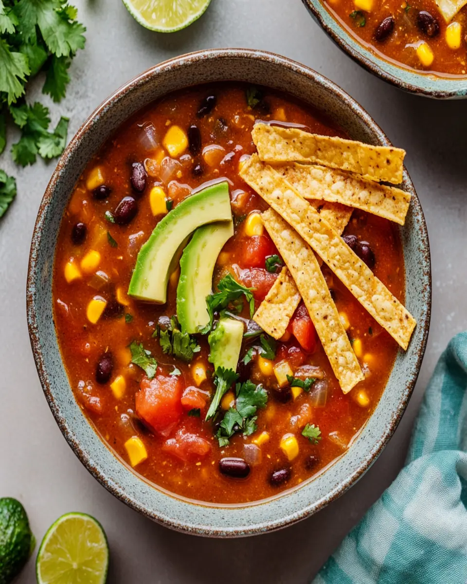 Vegetarian Tortilla Soup First Image First Image