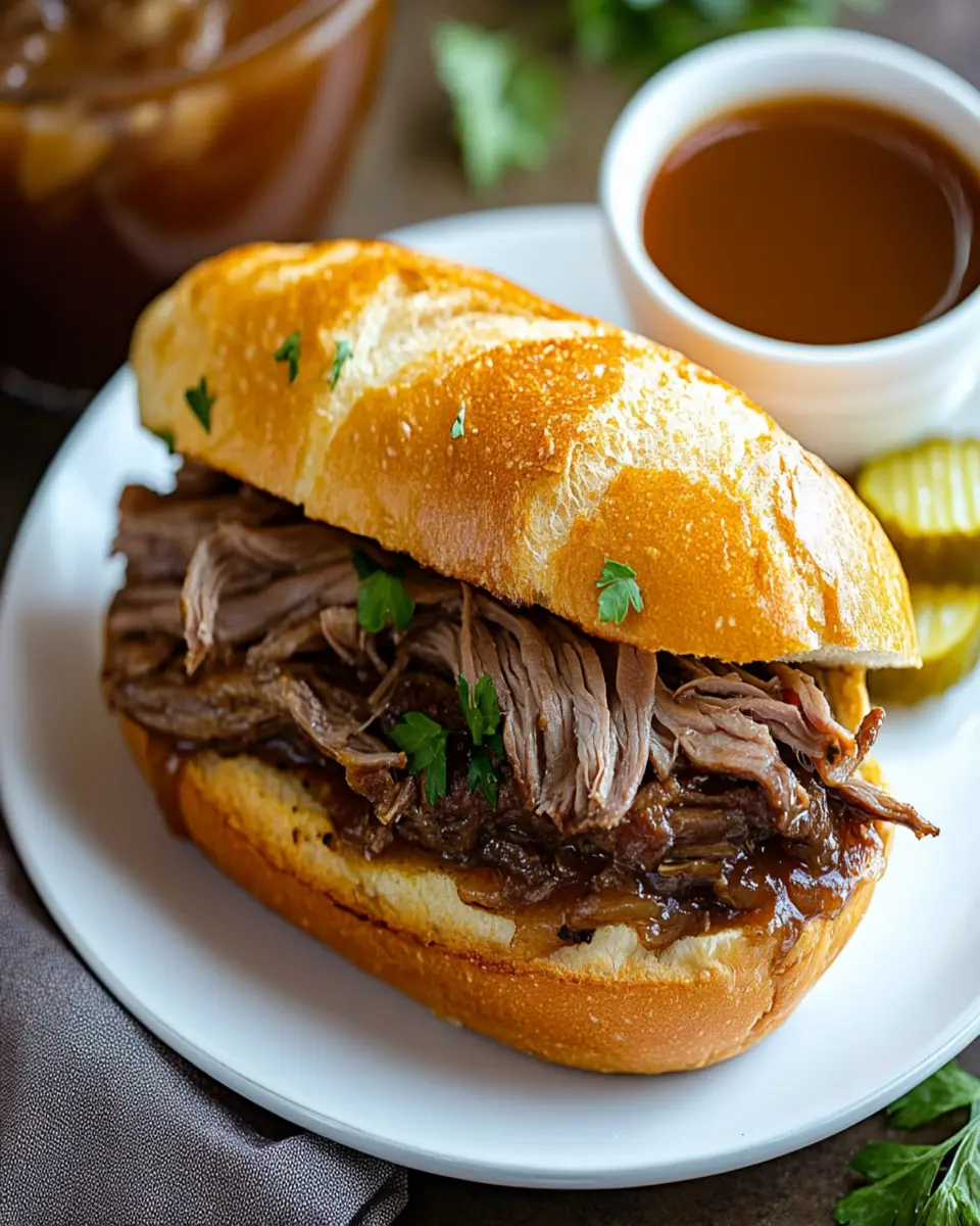 Slow Cooker French Dip Sandwiches First Image First Image