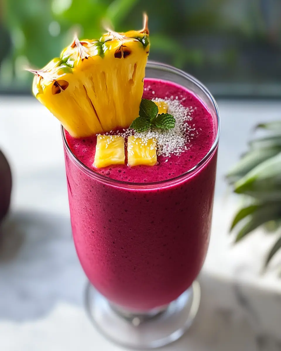 Pineapple Beet Smoothie: Refreshing & Nutritious Blend First Image First Image
