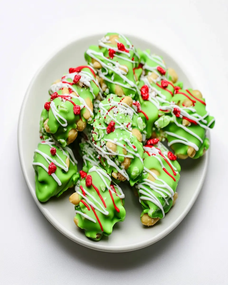 Easy Grinch Peanut Clusters Candy Recipe First Image First Image