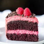 Fudgy Chocolate Cake with Raspberry Frosting First Image First Image
