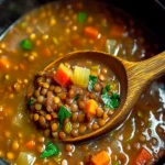 Slow Cooker 5-Ingredient Lentil Soup First Image First Image