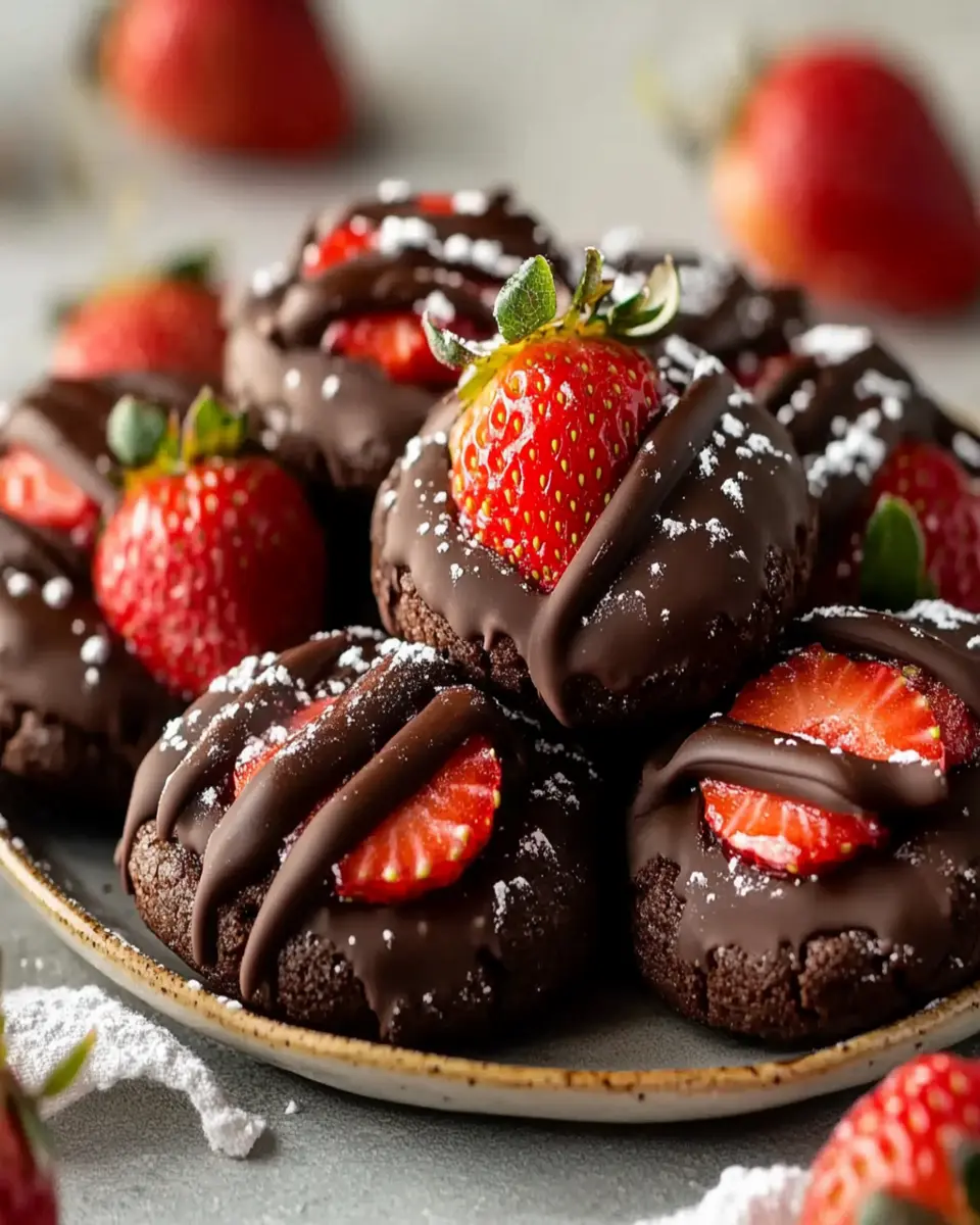 Chocolate Covered Strawberry Cookies First Image First Image