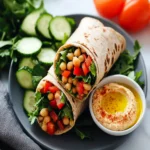 Hummus Wrap (With Chickpeas!) First Image First Image