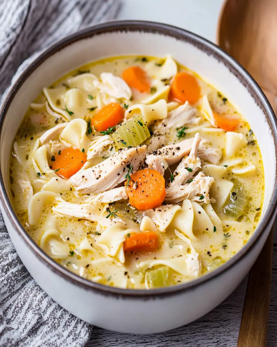 Creamy Chicken Noodle Soup First Image First Image