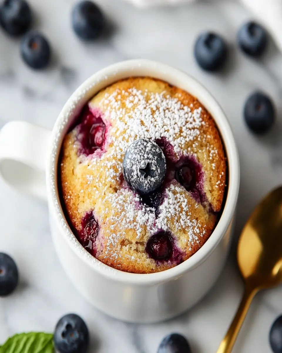 Keto Blueberry Muffin Mug Cake First Image First Image