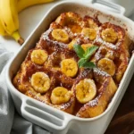 Overnight Baked Banana French Toast Casserole First Image First Image