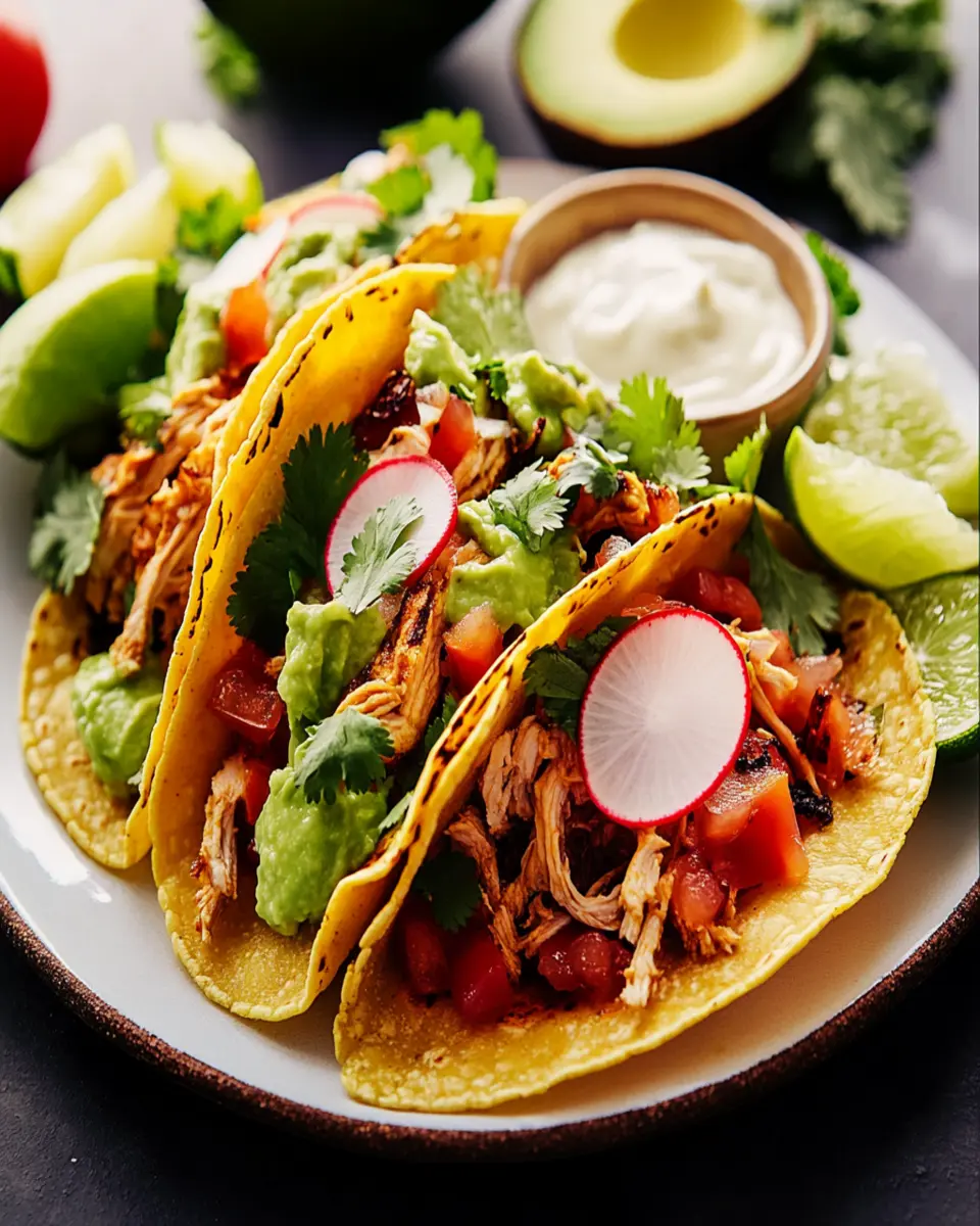 Crockpot Shredded Chicken Tacos First Image First Image
