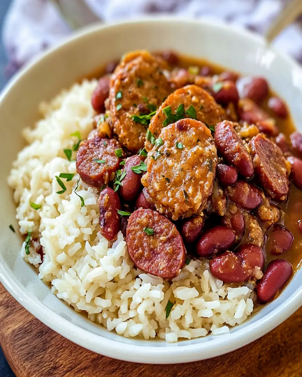 Red Beans and Rice with Smoked Sausage First Image First Image