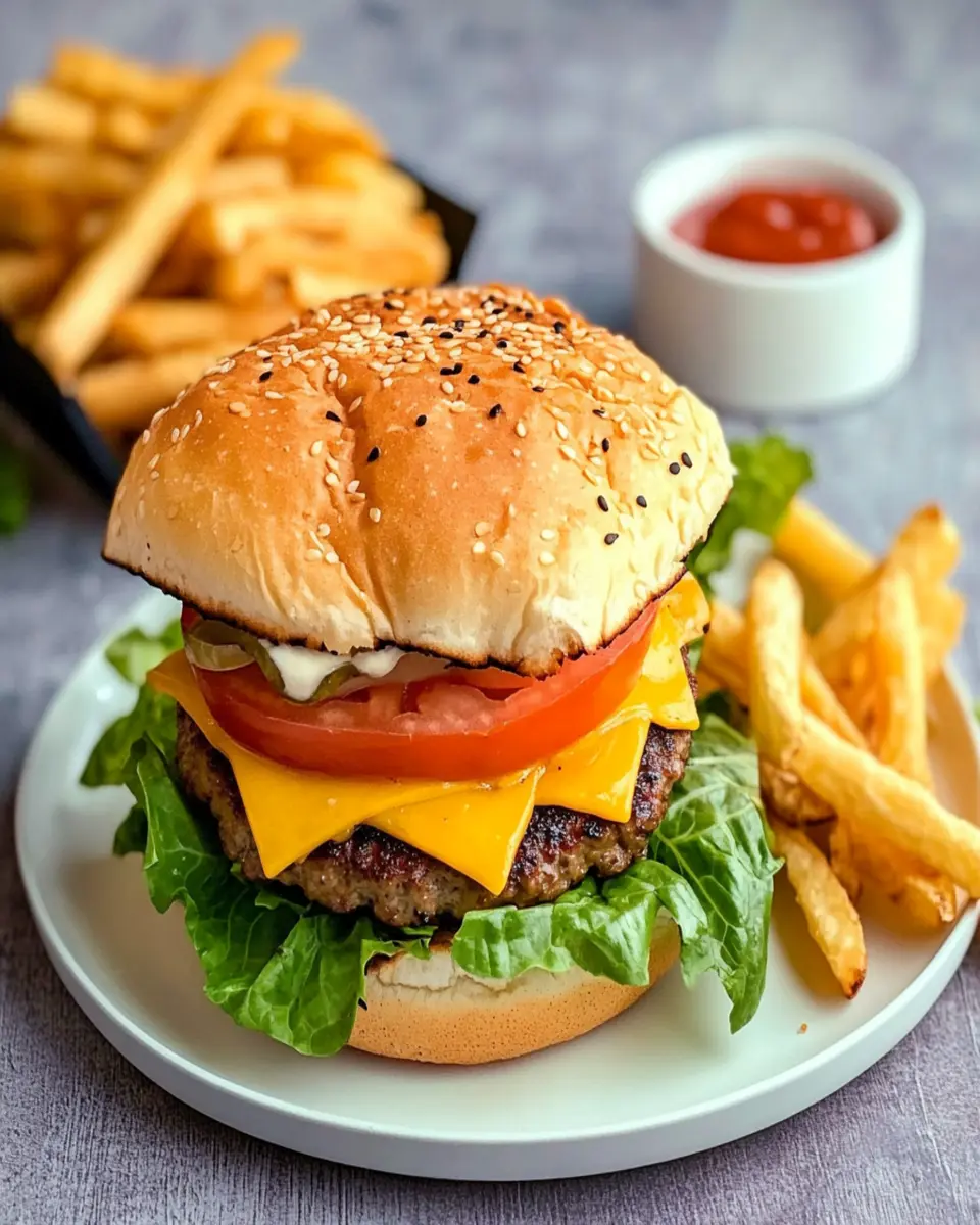 Quick and Easy Juicy Air Fryer Cheeseburgers First Image First Image