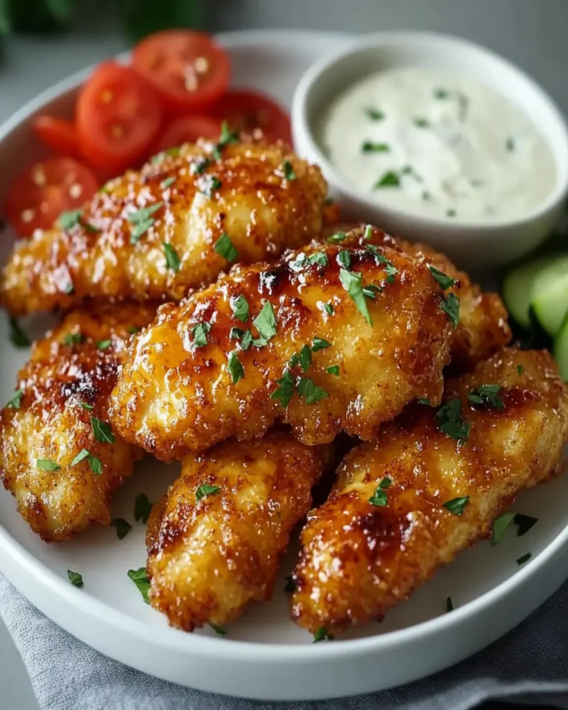 Air Fryer Honey Butter Garlic Chicken Tenders First Image First Image