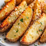 Baked Garlic Parmesan Potato Wedges: Crispy, Flavorful, and Easy to Make First Image First Image