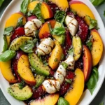 Refreshing Avocado Peach Caprese Salad Recipe Delight First Image First Image