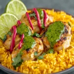 Peruvian Chicken and Rice with Green Sauce Rocks First Image First Image