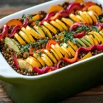 Green Lentil and Vegetable Casserole First Image First Image
