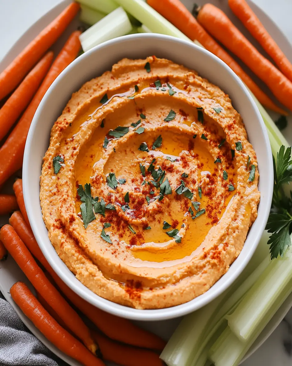 Roasted Red Pepper Hummus First Image First Image