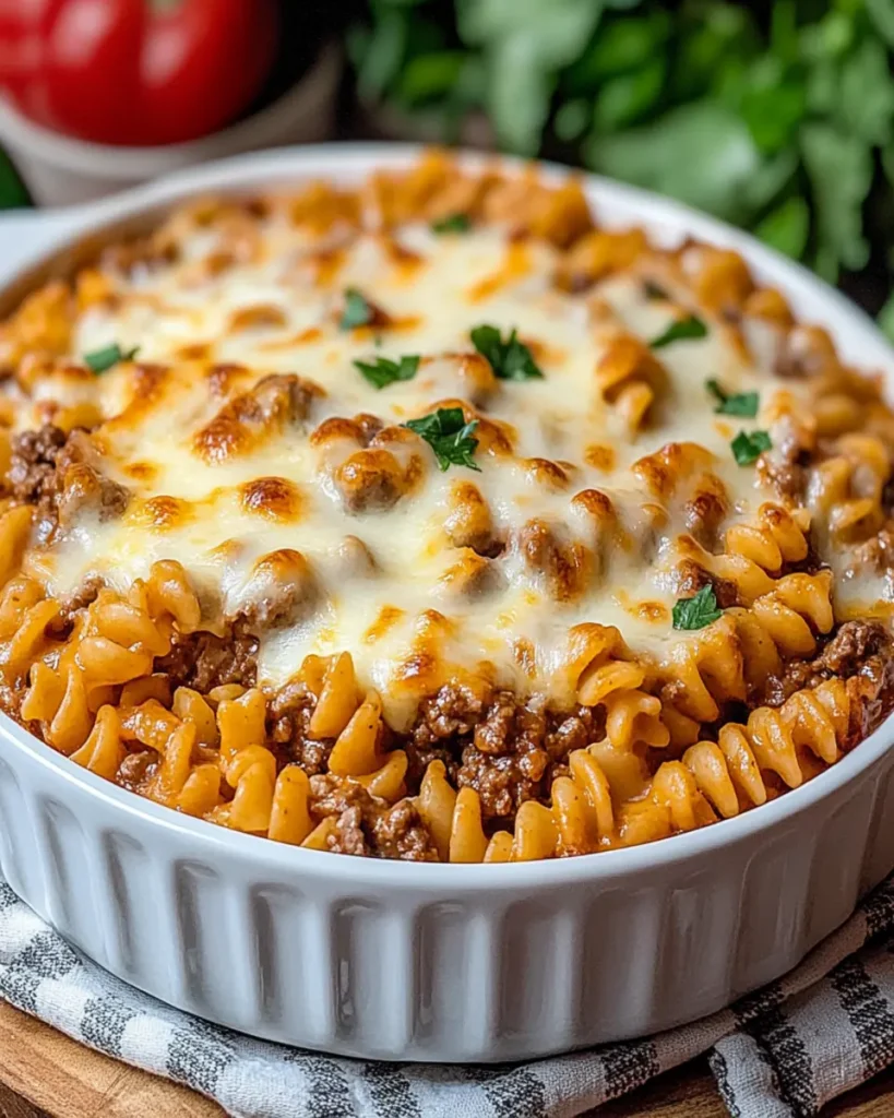 Irresistible Cheesy Rotini Beef Bake for Comfort Food Lovers First Image First Image